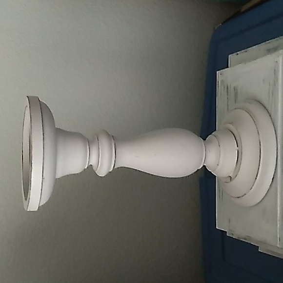 Other - Candlestick candle holder white rustic